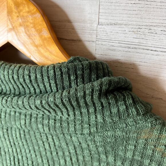 FP Beach Free People Top Womens SZ XS Green World Traveler Cowl Neck Split Back - Picture 11 of 14